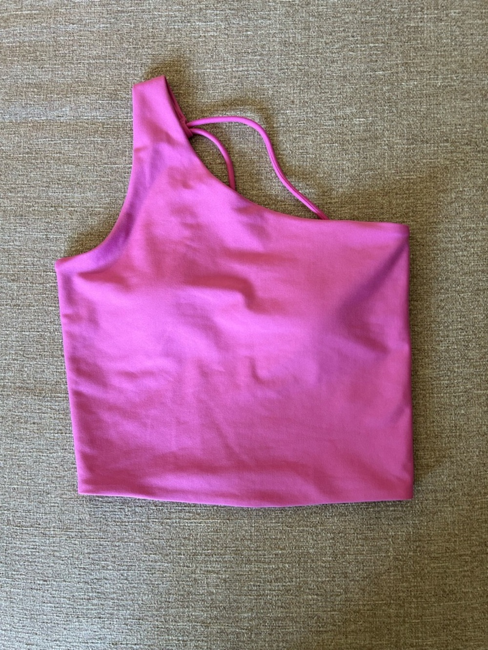 Abercrombie & Fitch One-Shoulder Hot Pink Tank Top